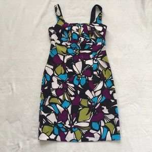 Spaghetti-Strap Pattern Bodycon Dress